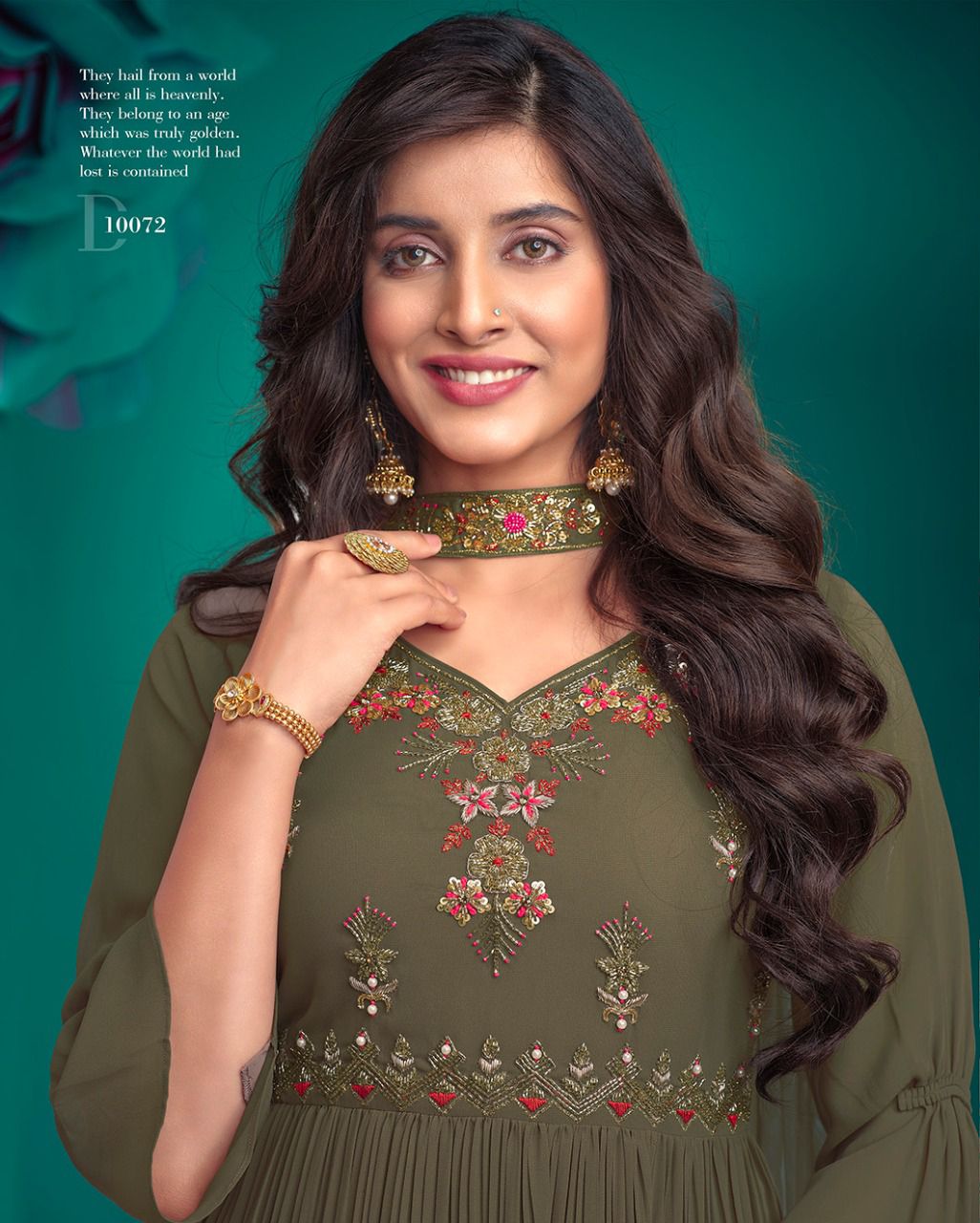 lily and lali isabel georgette gorgeous look top bottom with dupatta catalog