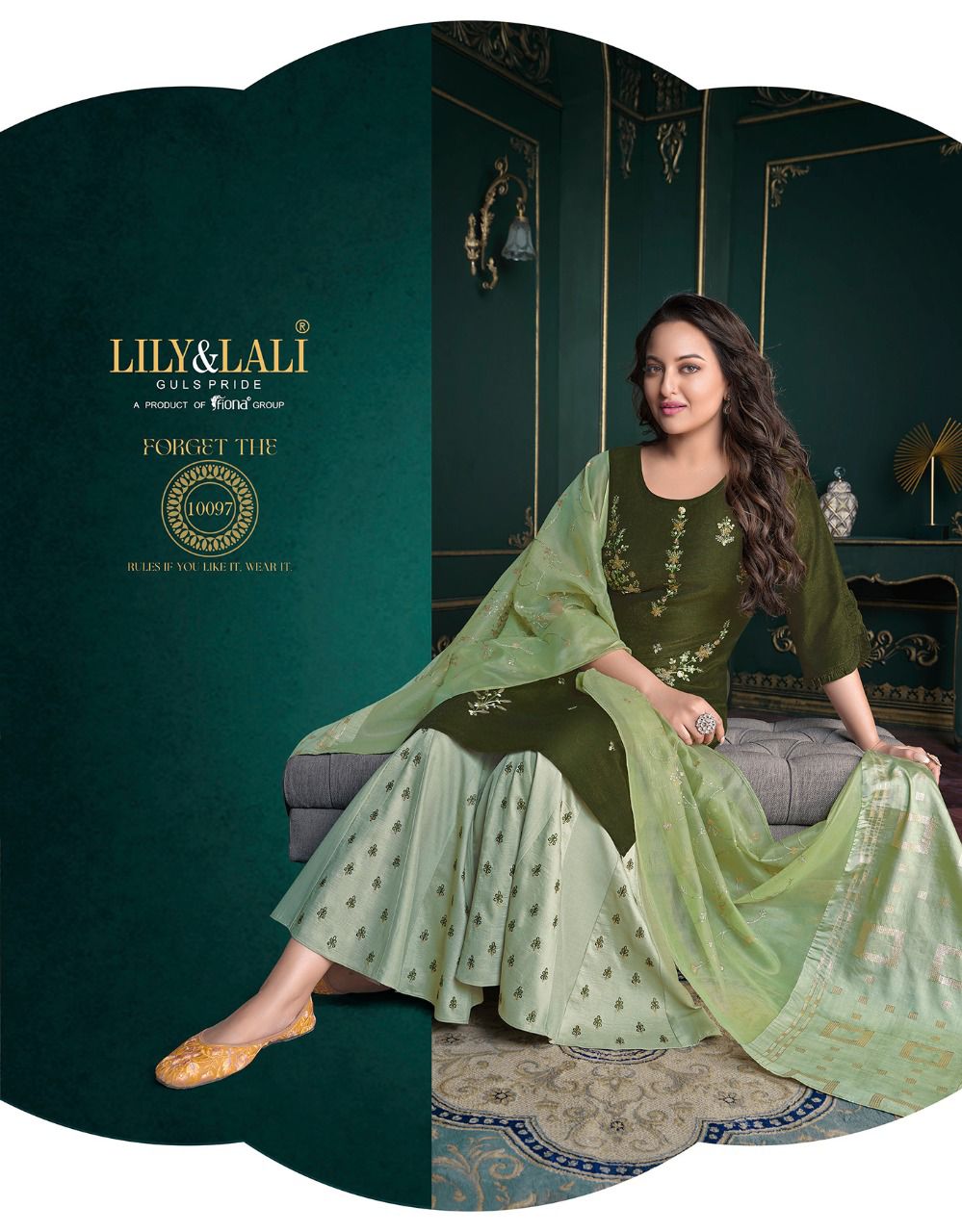 lily and lali riwaaz vol 3 Bamberg Silk new and modern style top with plazzo dupatta catalog