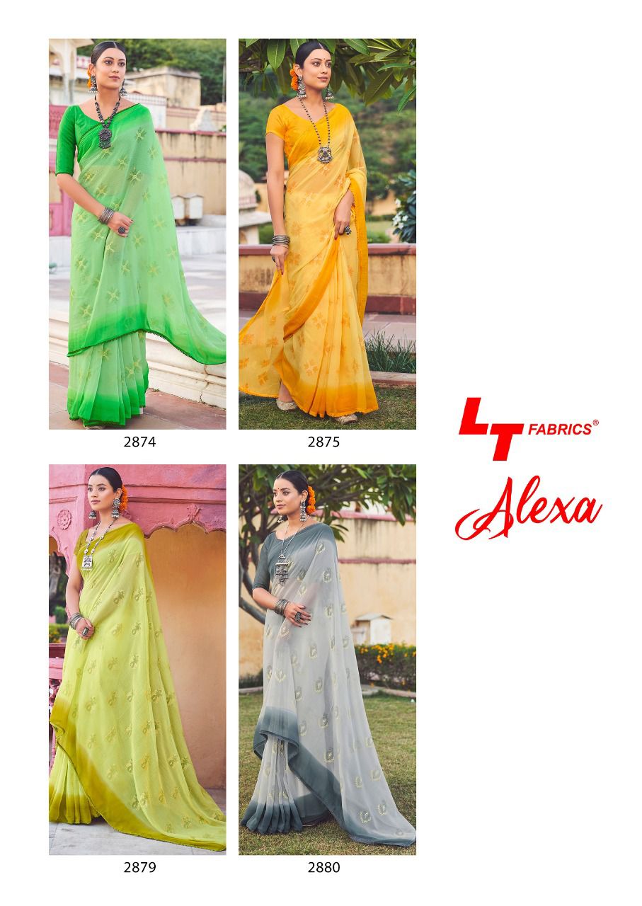 lt fashion alexa marbel chiffon elegant saree catalog