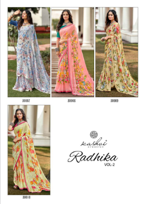 lt kashvi creation Radhika vol 2 chiffon elegant saree catalog