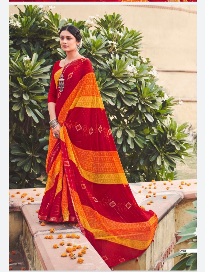 lt saree kashmira chiffon attractive print saree catalog