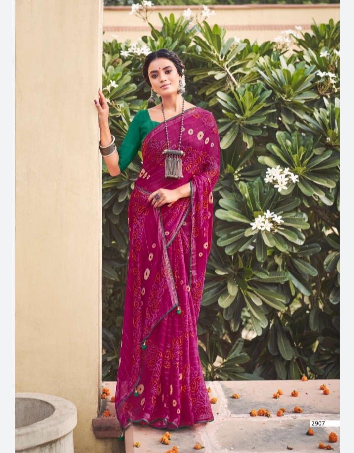 lt saree kashmira chiffon attractive print saree catalog