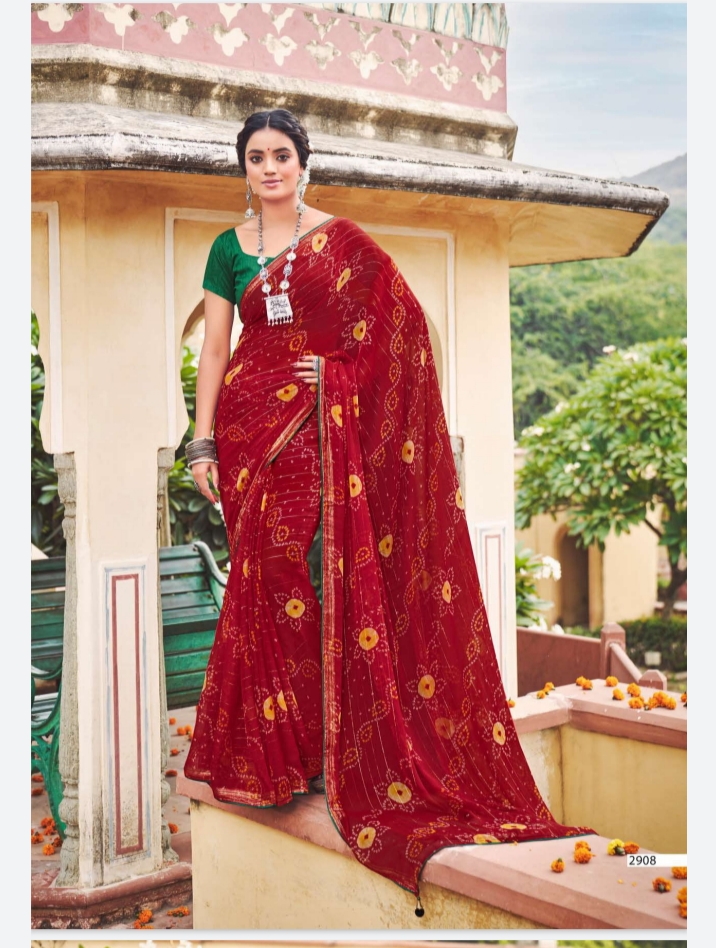 lt saree kashmira chiffon attractive print saree catalog