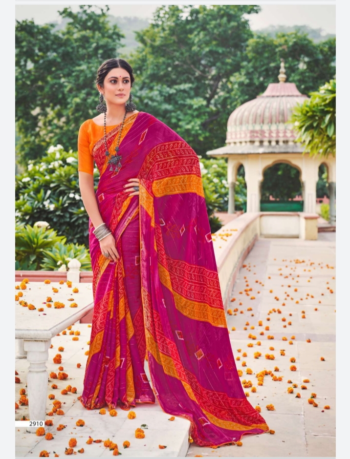 lt saree kashmira chiffon attractive print saree catalog