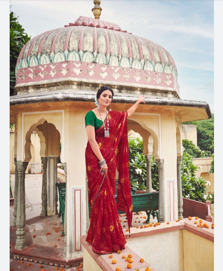 lt saree kashmira chiffon attractive print saree catalog