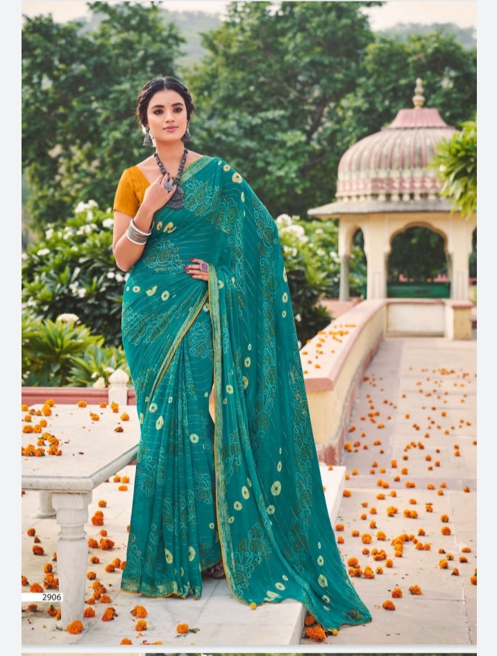 lt saree kashmira chiffon attractive print saree catalog