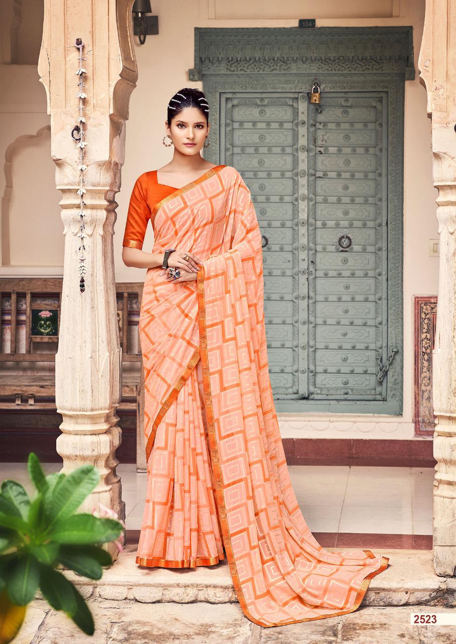 lt saree kazo chiffon attractive print saree catalog