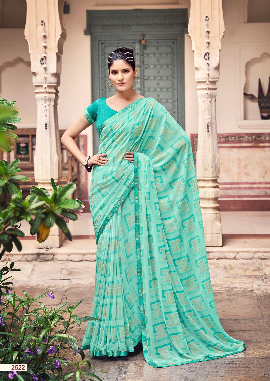 lt saree kazo chiffon attractive print saree catalog