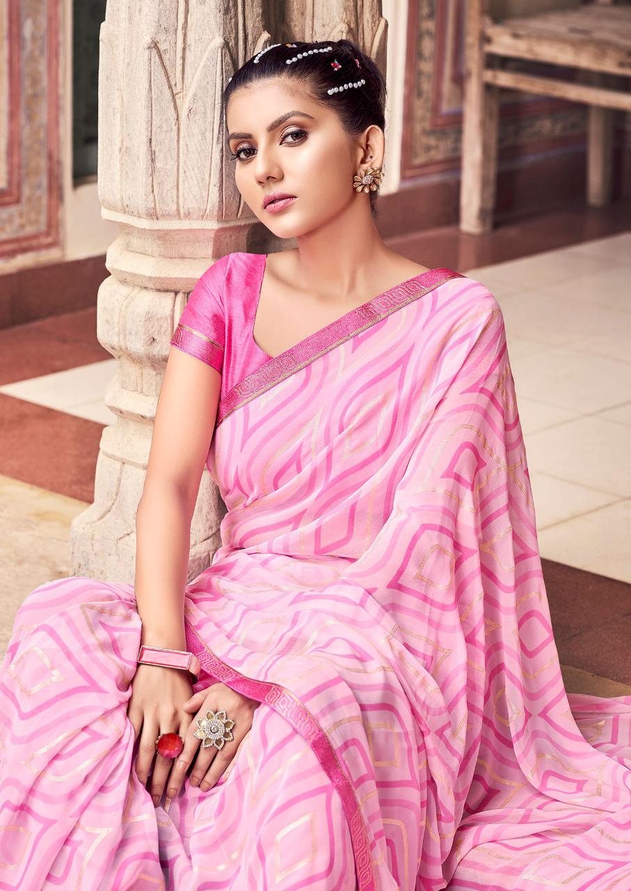 lt saree kazo chiffon attractive print saree catalog