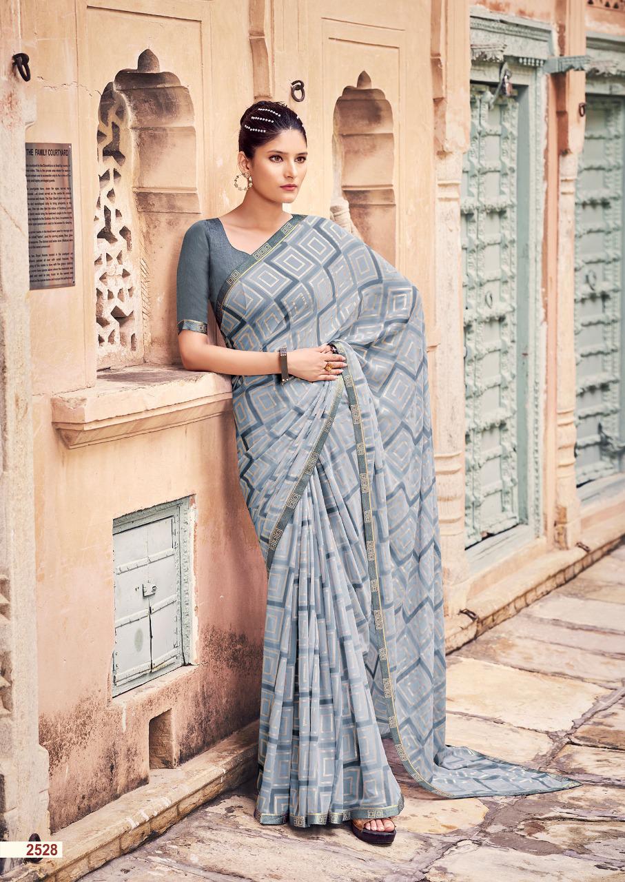 lt saree kazo chiffon attractive print saree catalog