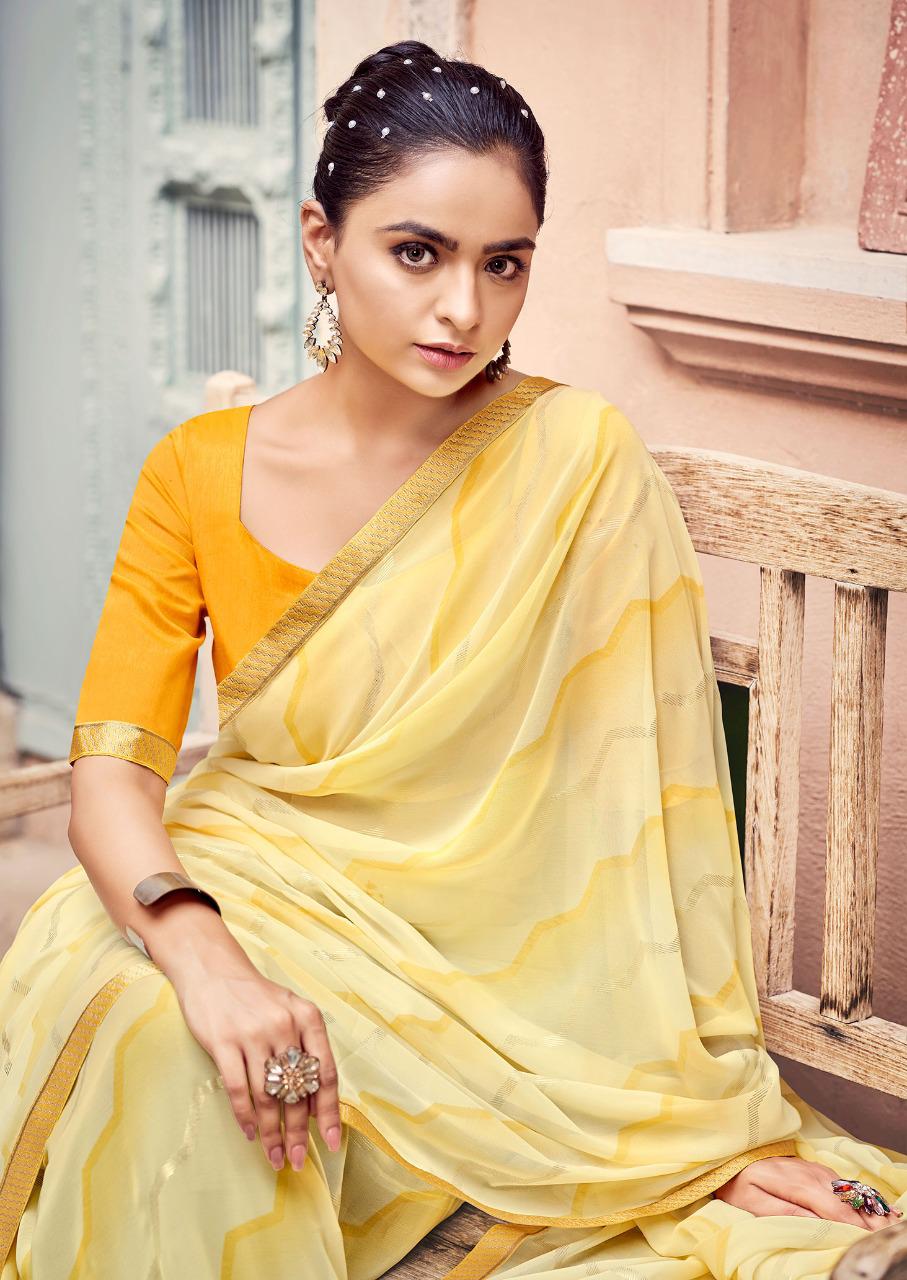 lt saree kazo chiffon attractive print saree catalog