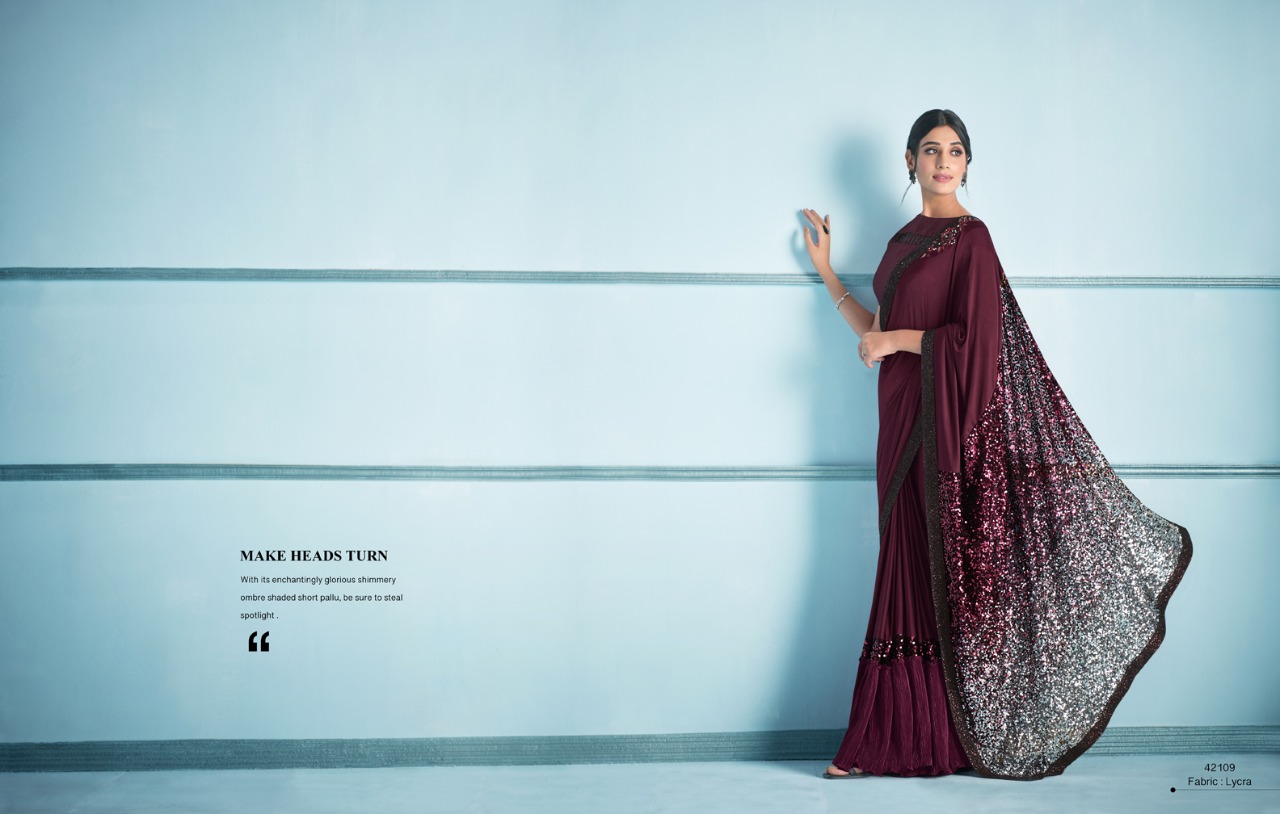 mahotsav norita 42100 elaura lycra stylish look saree catalog