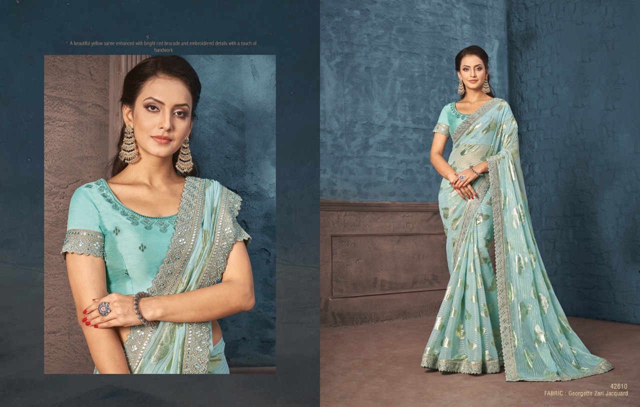 mahotsav norita 42600 nitzah Georgette catchy look saree catalog