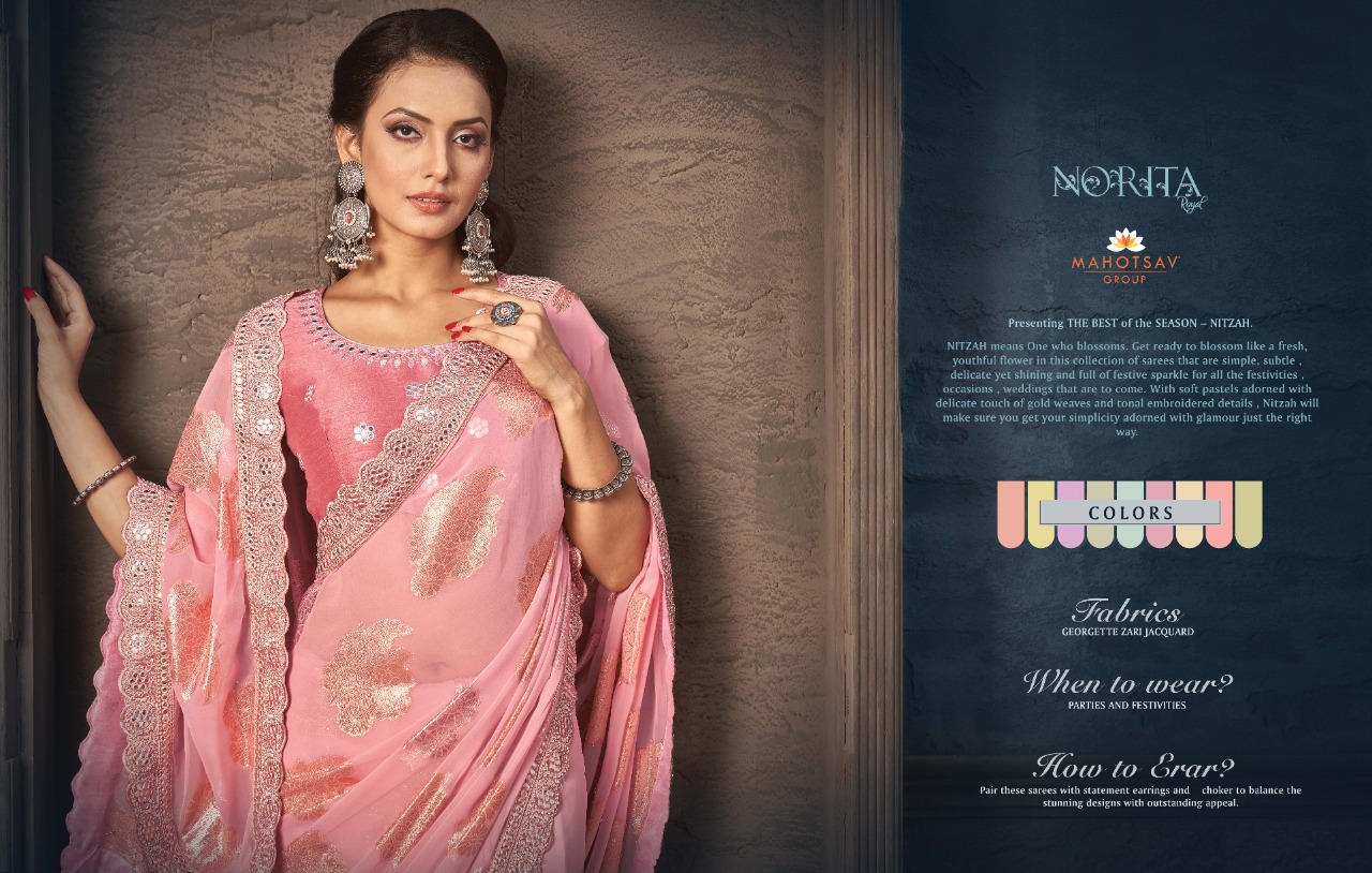 mahotsav norita 42600 nitzah Georgette catchy look saree catalog