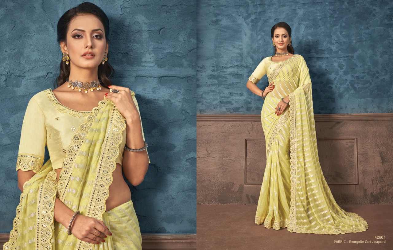 mahotsav norita 42600 nitzah Georgette catchy look saree catalog