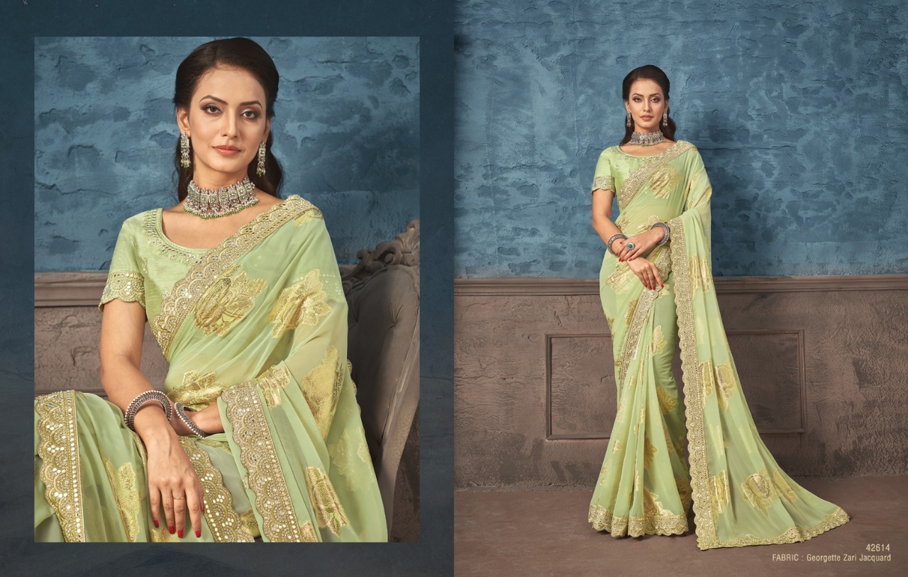 mahotsav norita 42600 nitzah Georgette catchy look saree catalog