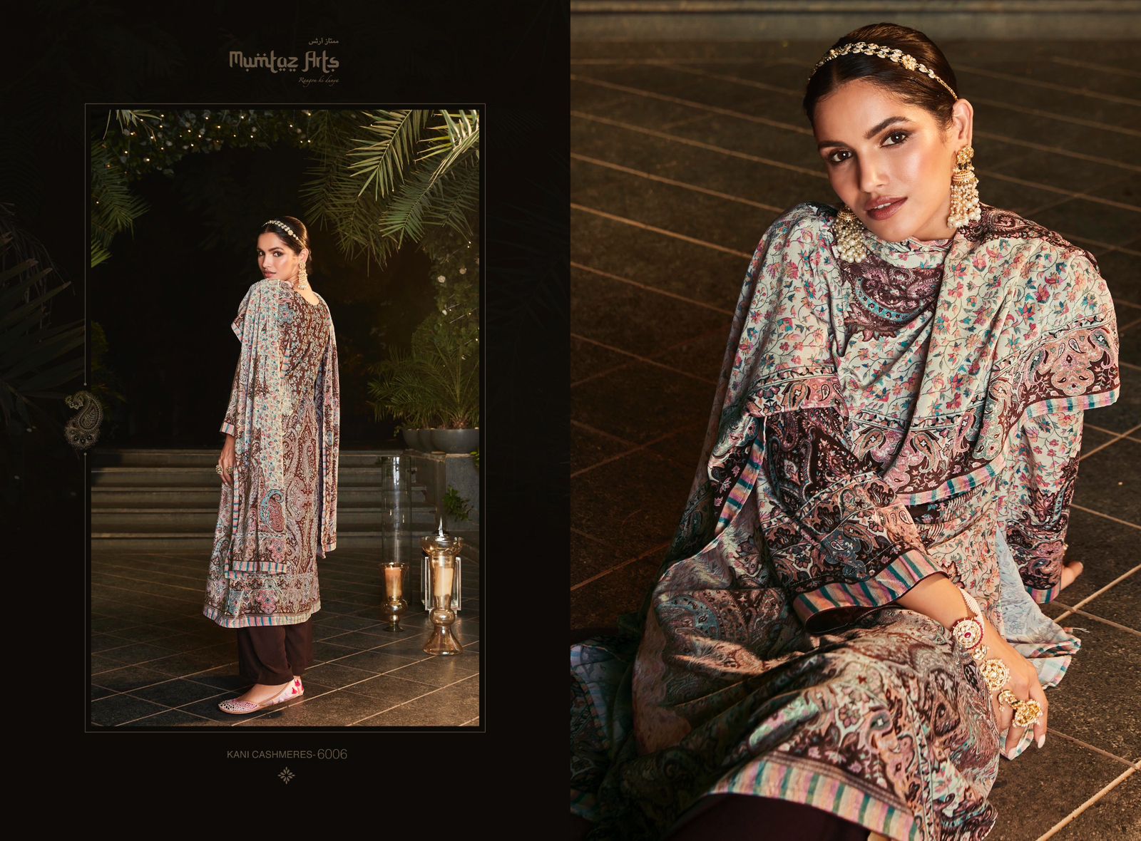 mumtaz art kani cashmere velvet exclusive print salwar suit catalog