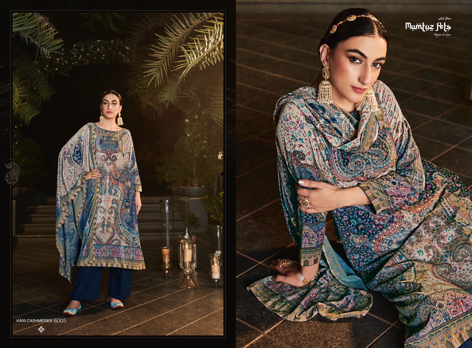 mumtaz art kani cashmere velvet exclusive print salwar suit catalog