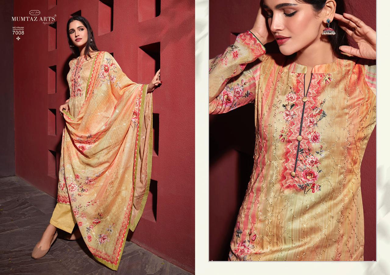 mumtaz art mehraam ulfat range 2 satin  new and modern style salwar suit catalog