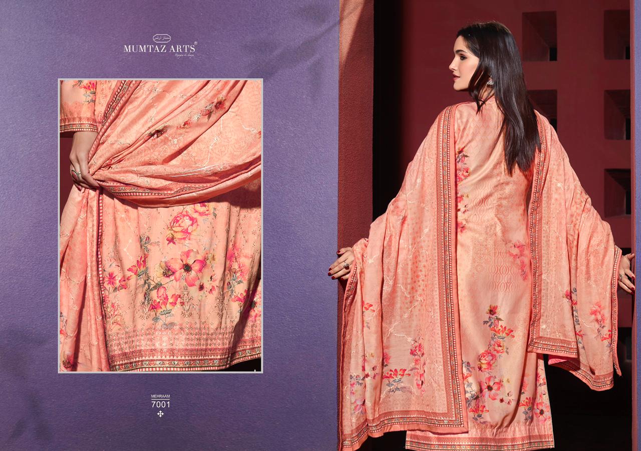 mumtaz art mehraam ulfat range 2 satin  new and modern style salwar suit catalog