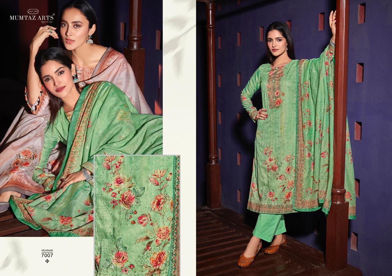 mumtaz art mehraam ulfat range 2 satin  new and modern style salwar suit catalog