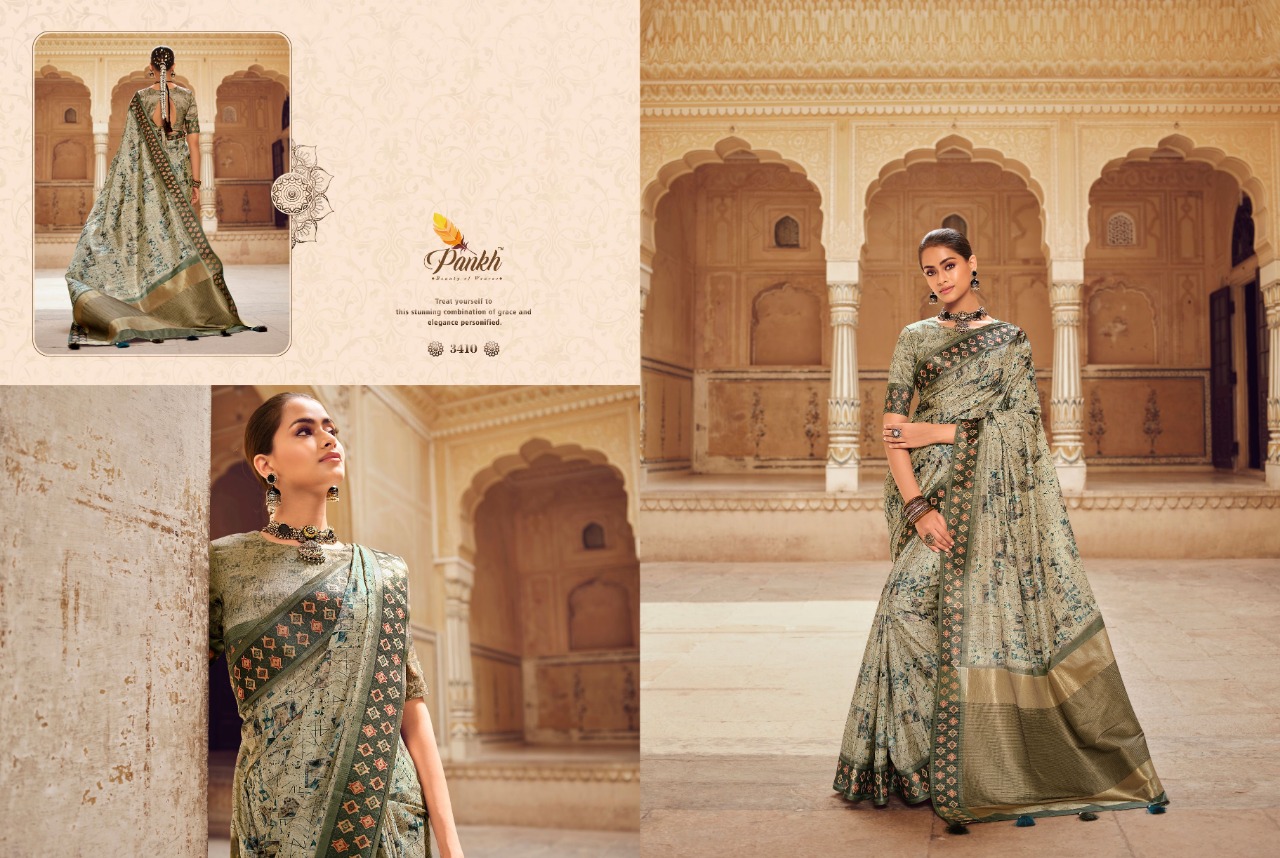 pink lotus pankh Chappa vol 2 silk elegant look saree catalog