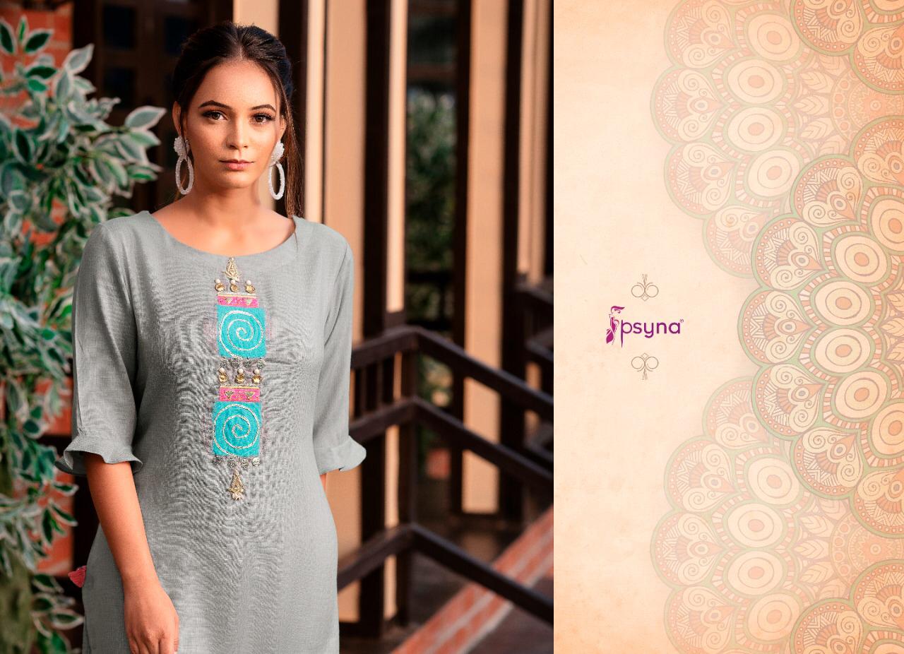 psyna perv rayon attrective look and colours kurti catalog