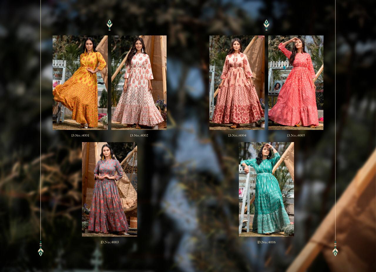 psyna Phool Vol 4 cotton cambric Beautiful look anarkali kurti catalog