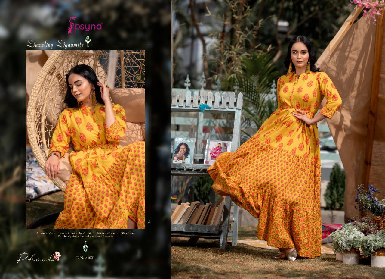 psyna Phool Vol 4 cotton cambric Beautiful look anarkali kurti catalog