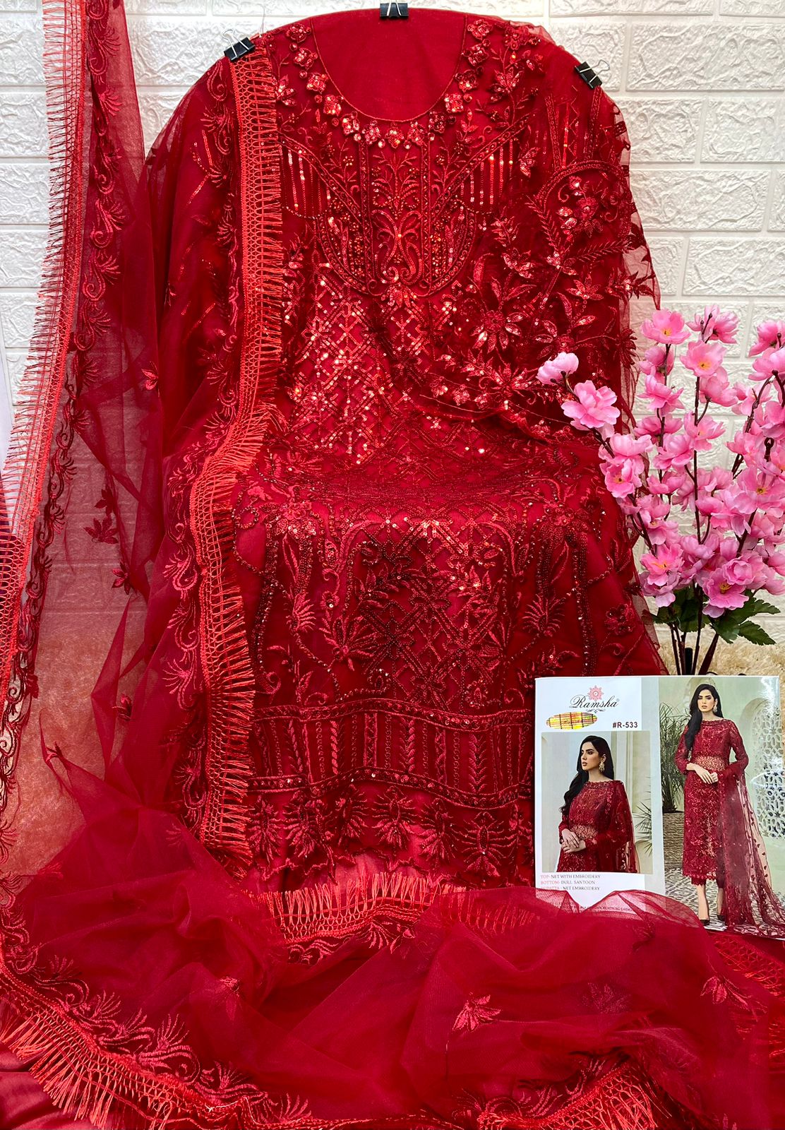 ramsha ramsha r 533 net embroidery astonishing look salwar suit catalog