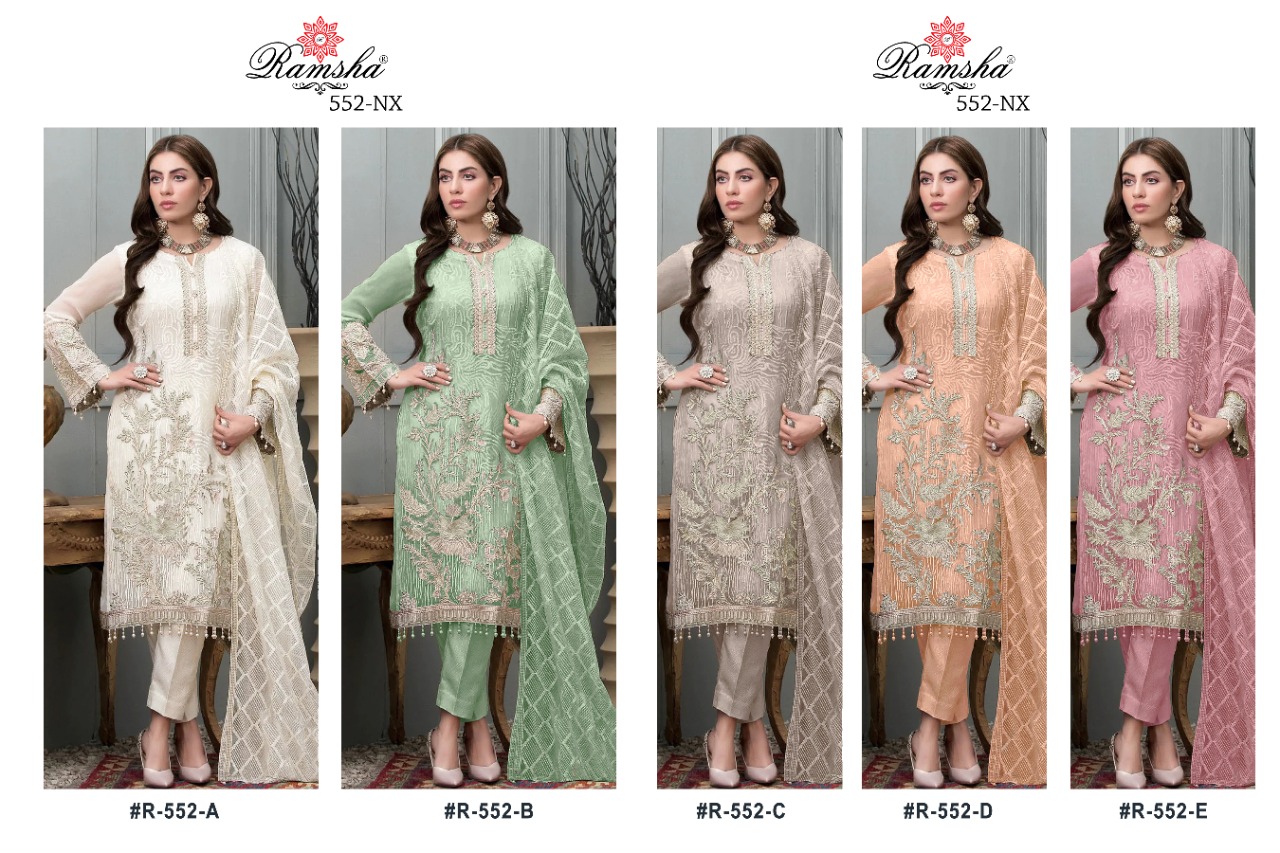 ramsha ramsha r 552 nx georgette catchy look salwar suit catalog