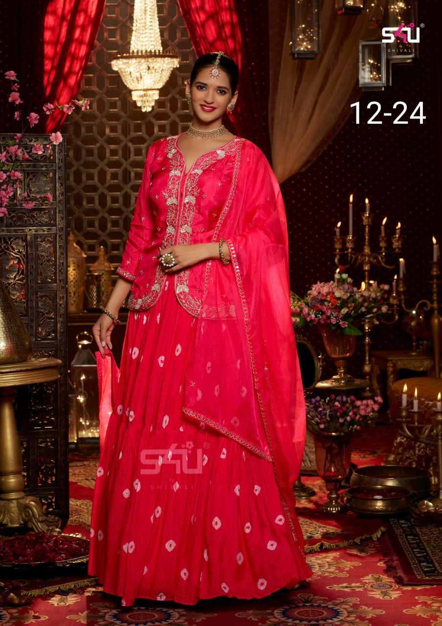 s4u d no 12-24 fancy graceful look indo western size set