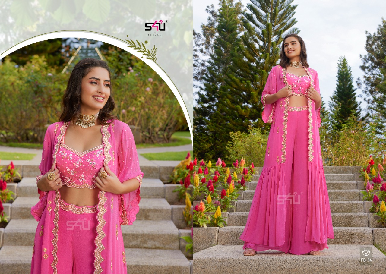 s4u fusion beats georgette new and modern style indo western catalog