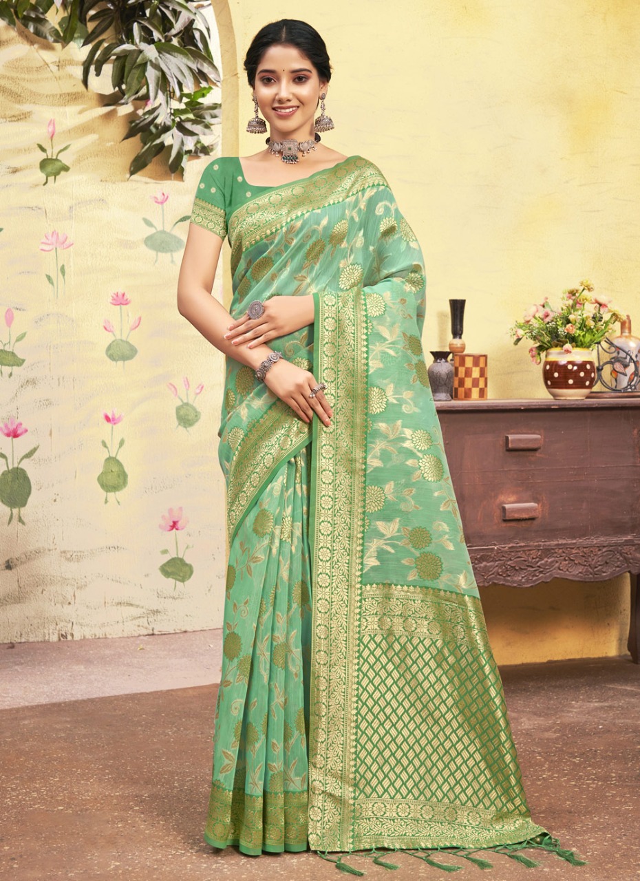 sangam print kamini cotton cotton authentic fabric saree catalog