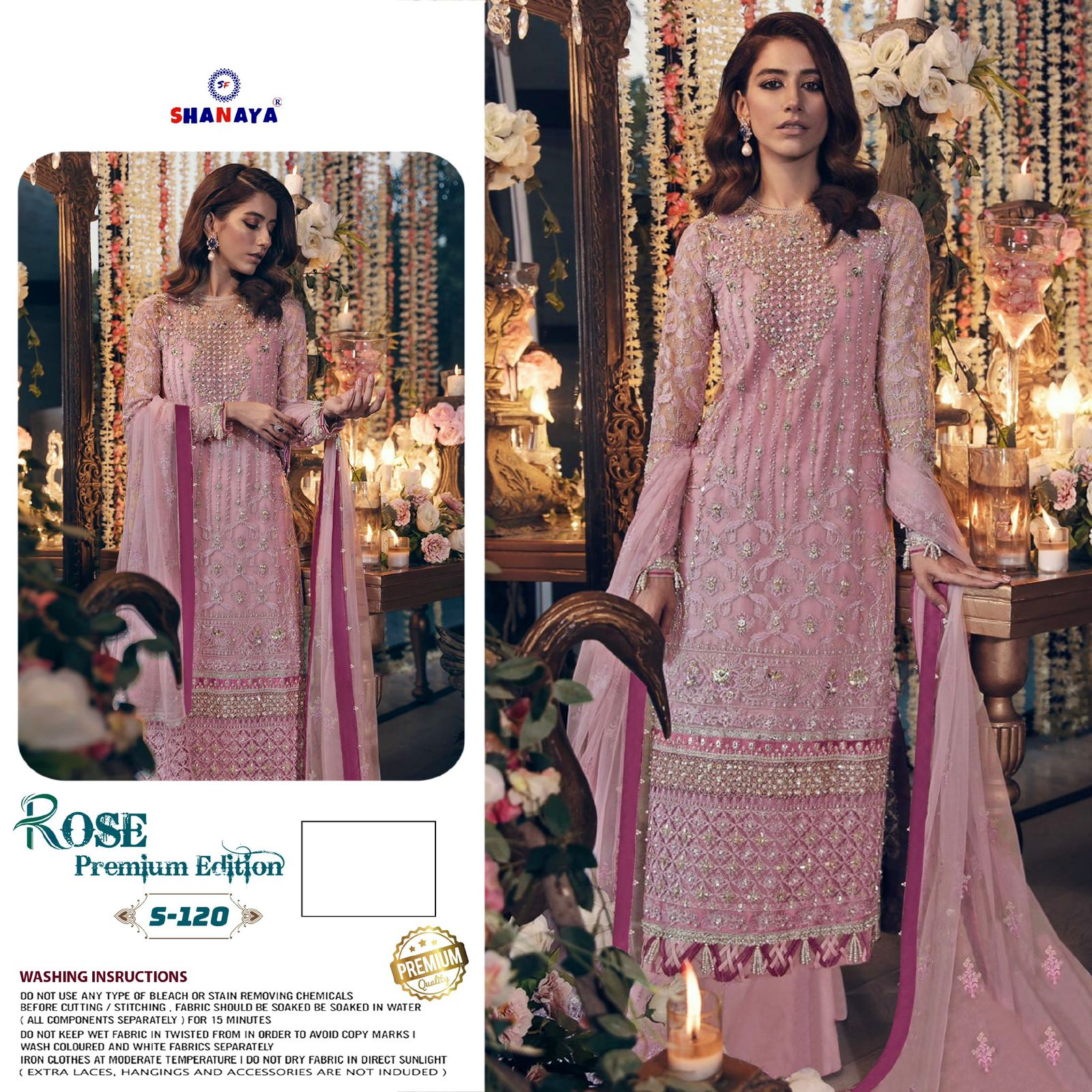 shanaya rose premium edition s 120 edition georgeete catchy look salwar suit single