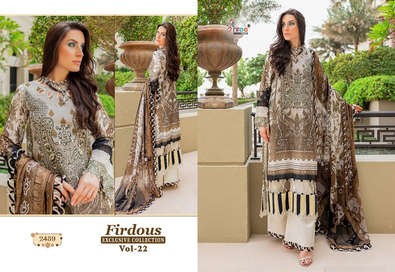 shree fabs firdous exclusive collection vol 22 cotton innovativr look salwar suit with chiffon dupatta catalog