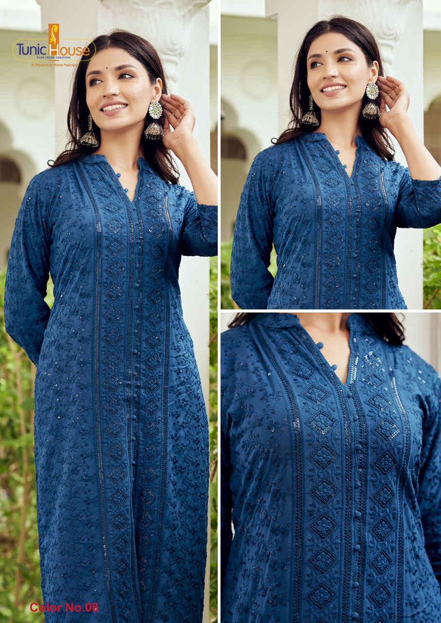 Tunic house 7 star viscose graceful look kurti size set