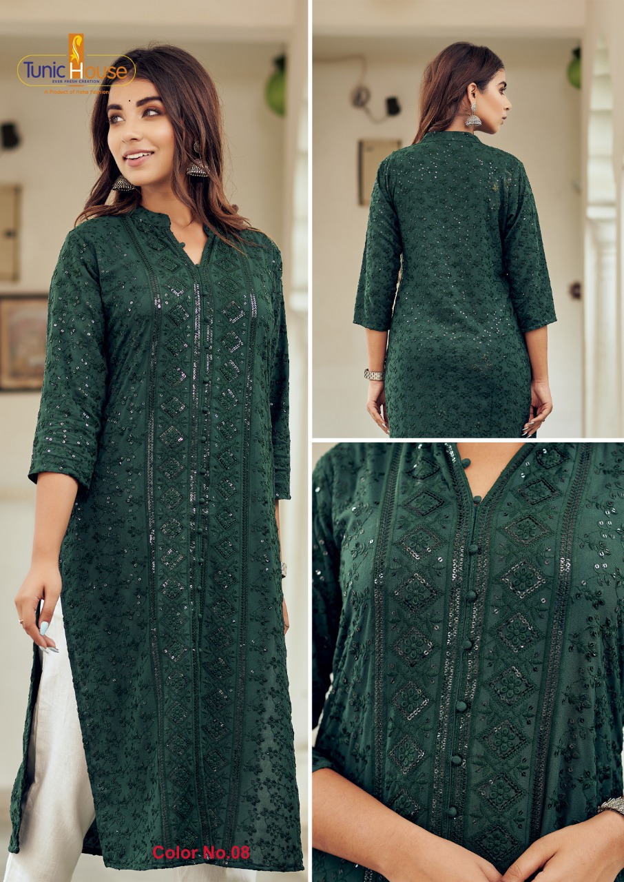 Tunic house 7 star viscose graceful look kurti size set