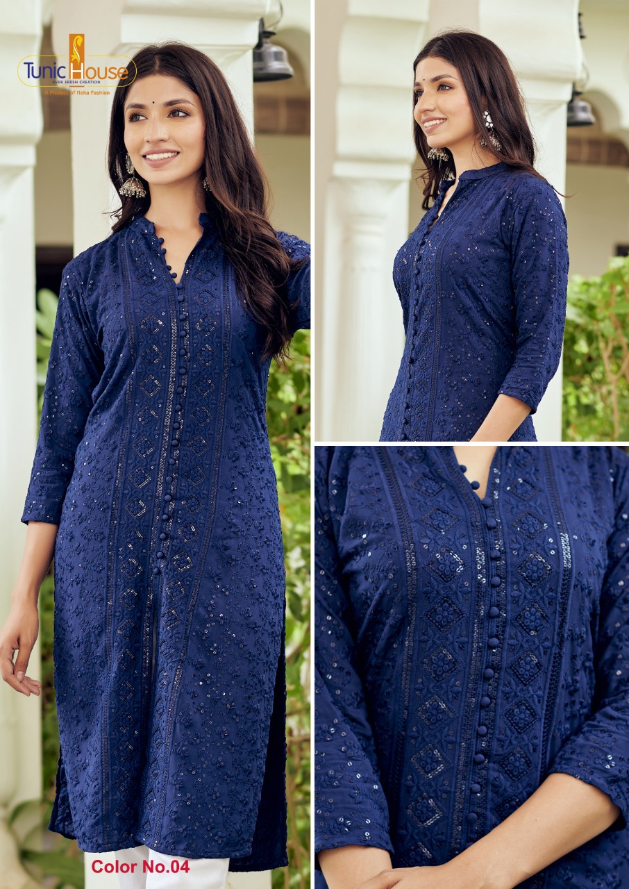 Tunic house 7 star viscose graceful look kurti size set