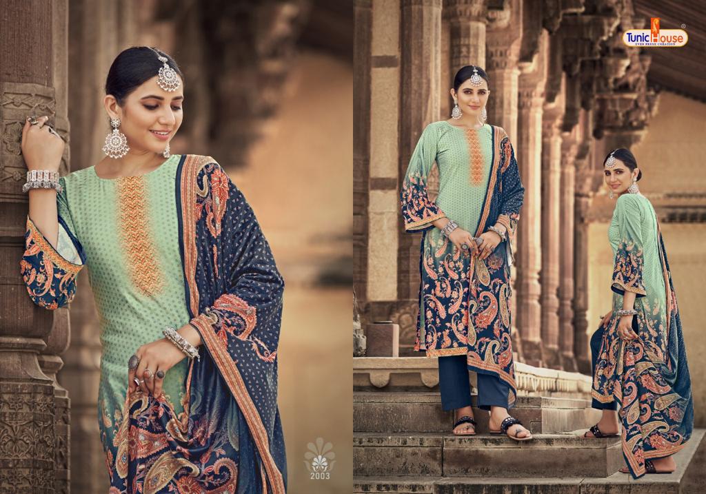 Tunic house khushboo velvet graceful look salwar suit catalog