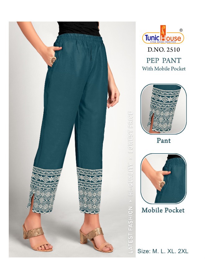 Tunic house pep pant cambric cotton graceful look pant catalog