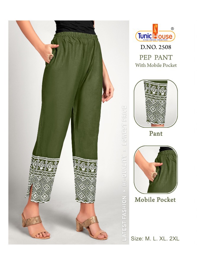 Tunic house pep pant cambric cotton graceful look pant catalog