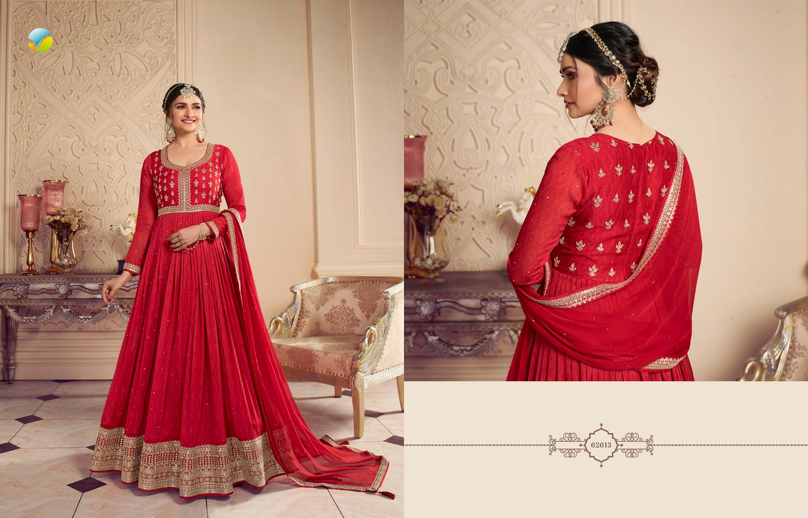 vinay fashion kaseesh gunjita silk chiffon georgeous look salwar suit catalog