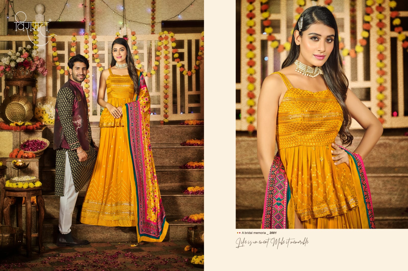 virasat Ardhangini  georgette gorgeous look Lehengha catalog