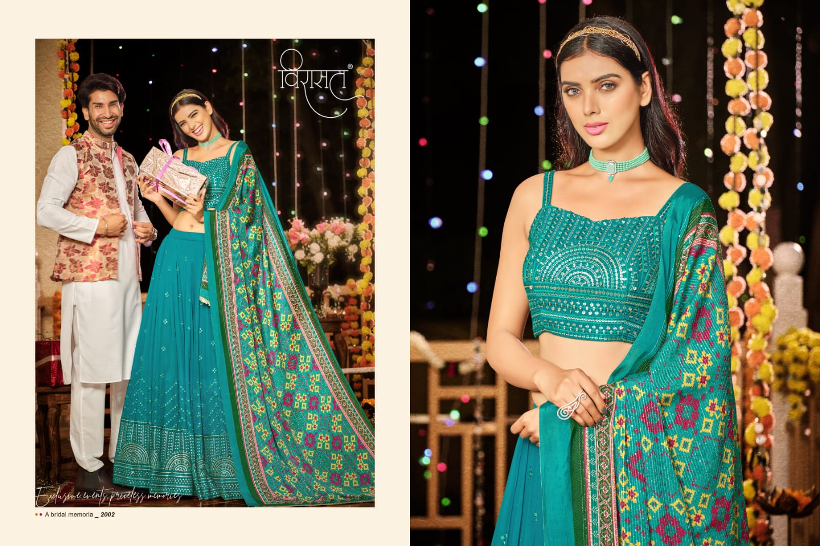 virasat Ardhangini  georgette gorgeous look Lehengha catalog