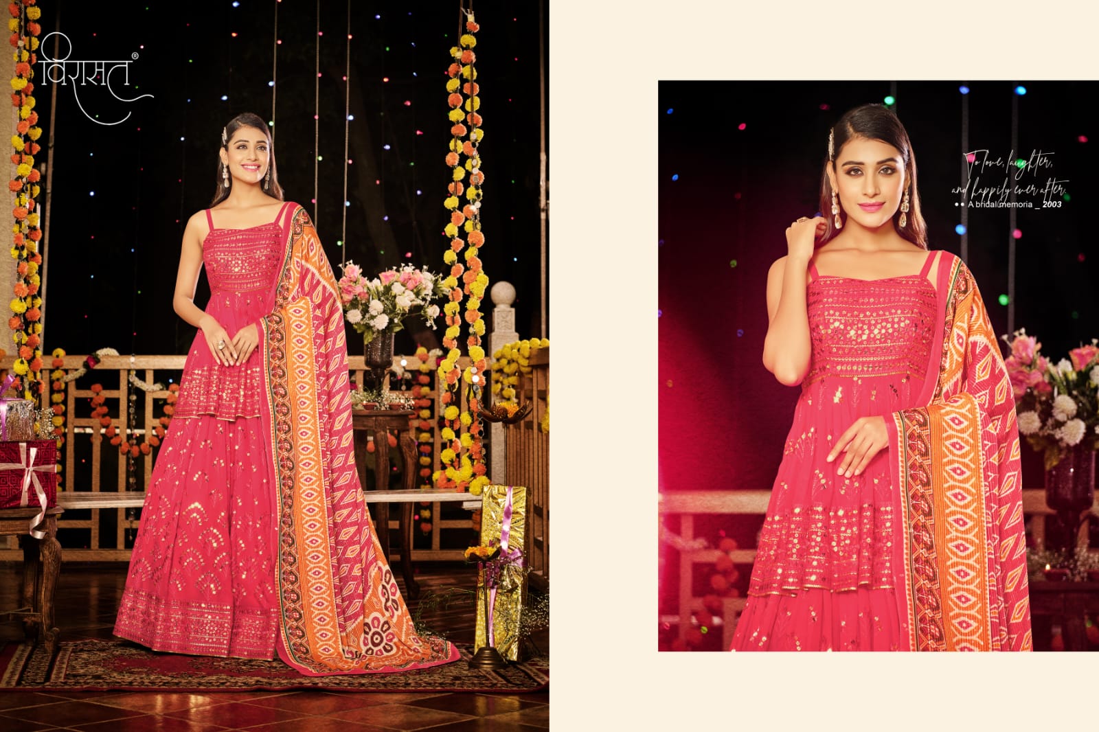 virasat Ardhangini  georgette gorgeous look Lehengha catalog