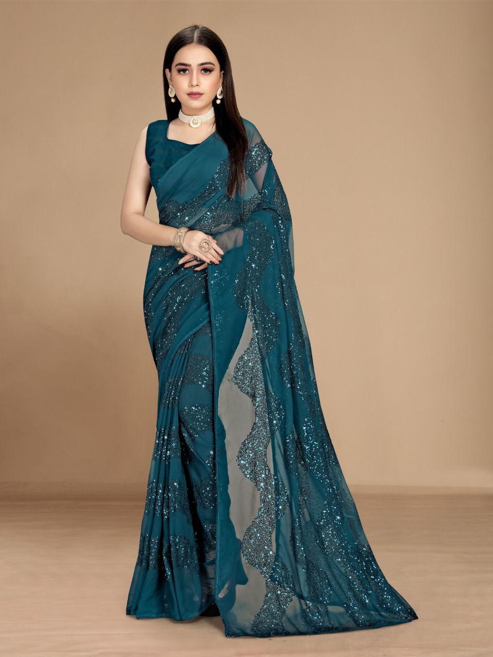 vivera international Nirmita Sarees georgette gorgeous look saree catalog