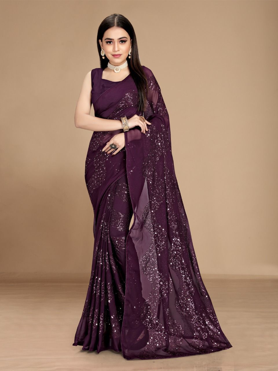 vivera international Nirmita Sarees georgette gorgeous look saree catalog