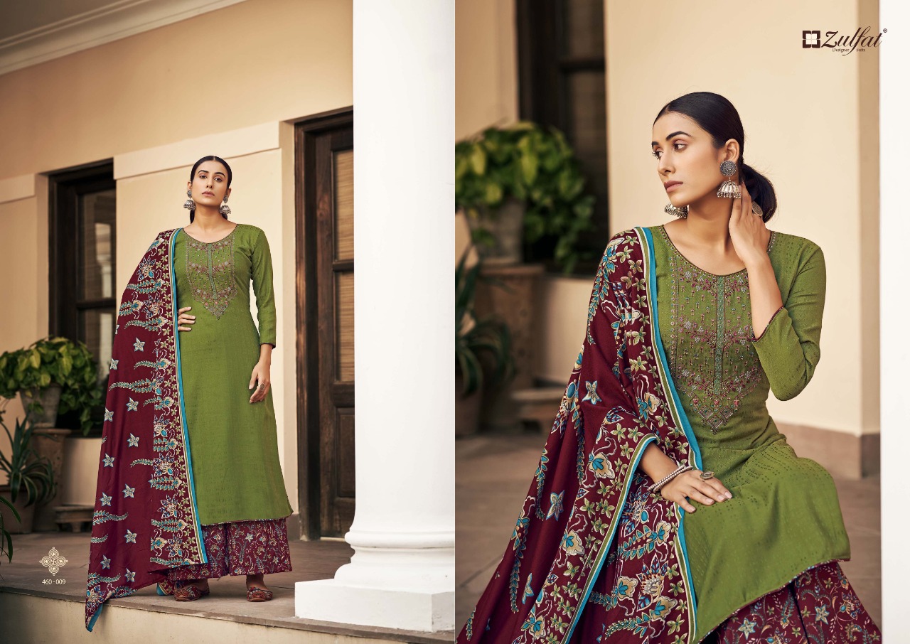 zulfat designer suit sohani 2 wool pashmina attrective look salwar suit catalog