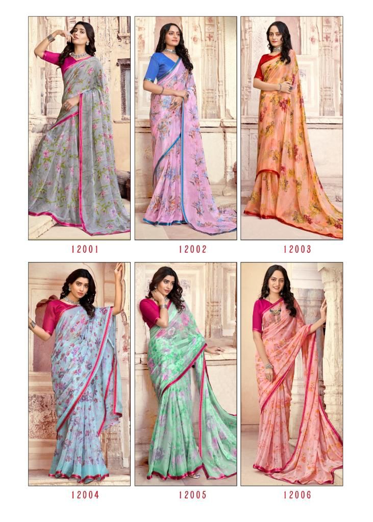 lt fashion innayat chiffon exclusive print saree catalog